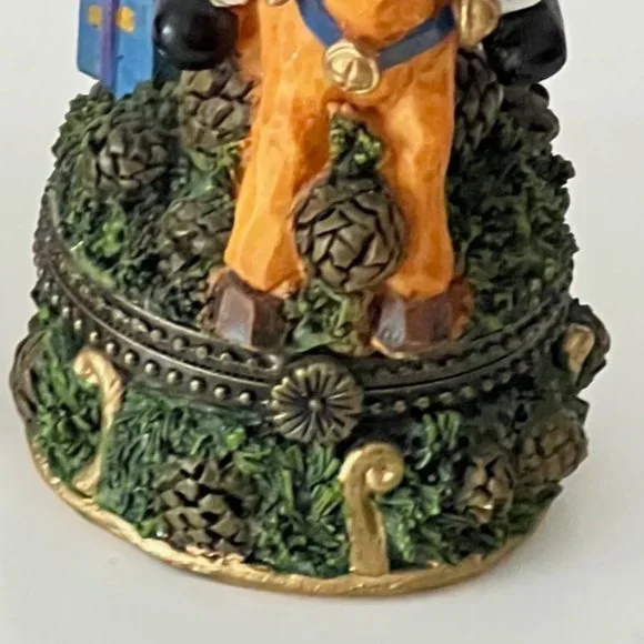 Vintage Whimsical Santa Riding ReindeerTrinket Boxes - Picture 12 of 16